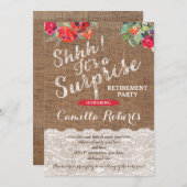 サプライズ退職パーティー招待状カード 招待状 (正面/裏面)
