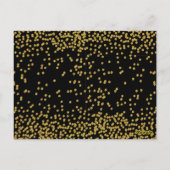 サプライズ退職パーティー金ゴールドブラックバルーン ポストカード (裏面)