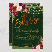 サプライズ退職パーティー 招待状 (正面/裏面)