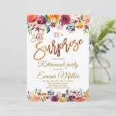 サプライズ退職パーティー、金ゴールド退職 招待状 (スタンド正面)