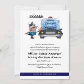 サプライズ退職警察官のパーティー おもしろい 招待状 (正面)