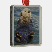 サプライズ遊インレットで氷山の上に海のオーター メタルオーナメント (右)