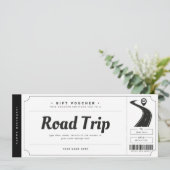 サプライズ道路トリップチケットギフト伝票証明書 招待状 (スタンド正面)