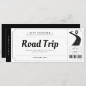 サプライズ道路トリップチケットギフト伝票証明書 招待状 (正面/裏面)