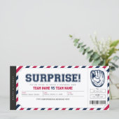 サプライズ野球ゲーパーソナライズされたムギフトチケット (スタンド正面)