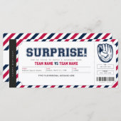 サプライズ野球ゲーパーソナライズされたムギフトチケット (正面/裏面)