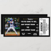 サプライズ野球スタジアムギフトチケット 招待状 (正面/裏面)