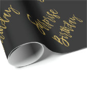 サプライズ金箔誕生日包装紙 ラッピングペーパー (ロールコーナー)