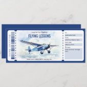 サプライズ飛行レッスン ギフト券 招待状 (正面/裏面)