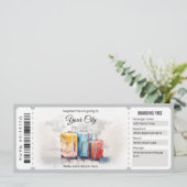 サプライズ飛行機搭乗パスチケット 招待状 (スタンド正面)