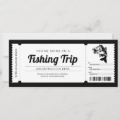 サプライズ魚釣りトリップギフトチケット伝票 招待状 (正面)