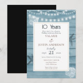 サプライズ10周年ビーチパーティー 招待状 (正面/裏面)