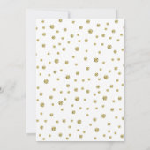 サプライズ10周年結婚記念日 - 白&金 招待状 (裏面)