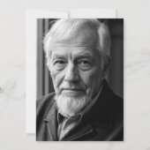 サプライズ100誕生日ブラック金ゴールドバルーン写真 招待状 (裏面)