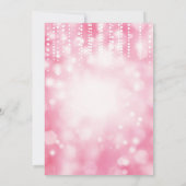 サプライズ13歳の誕生日招待状 ピンクグリッター 招待状 (裏面)