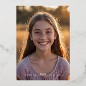 サプライズ13thバースデーパーティー咲くフローラおもしろい 箔招待状 (裏面)