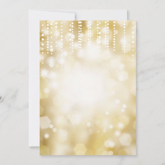 サプライズ13th誕生日招待状金ゴールドグリッター 招待状 (裏面)