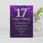 サプライズ17歳の誕生日 - 紫 銀 招待状 (スタンド正面)