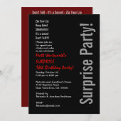 サプライズ18歳の誕生日パーティーモダンテンプレート 招待状 (正面/裏面)