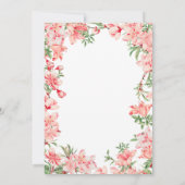 サプライズ18誕生日ピンクボホボタニカルフローラ 招待状 (裏面)