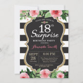 サプライズ18誕生日招待状女性。フローラ 招待状 (正面)
