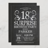 サプライズ18誕生日招待状 招待状 (正面/裏面)