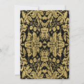 サプライズ18thバースデーパーティー – 金ゴールドブラック赤 招待状 (裏面)