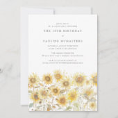 サプライズ18thバースデーパーティーBoho夏ひまわり 招待状 (正面)