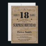 サプライズ18th誕生日ウッ素朴ド 招待状<br><div class="desc">サプライズ18誕生日招待状。 タイポグラフィ。応援は18年。木目素朴の背景大人の誕生日。男女誕生日10代の少年女性のデイ招待状第13回第15回第16回第18回第20回第21回第30回第40回第60回第70回第80回第90回第100回。年齢に関係なく。さらにカスタマイズするには、「クリックカスタマイズit」ボタンをクリックし、デザインツールを使用してこのテンプレートを変更してください。</div>