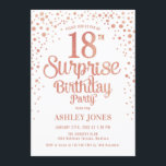 サプライズ18th誕生日パーティー – バラ金ゴールド&ホワイト 招待状<br><div class="desc">サプライズ18th誕生日パーティーの招待状。白エレガント色のデザインとグリッターのフェイクバラ金ゴールド。スクリプトスタイリッシュのフォントと紙吹雪の機能。メッセージもしメッセージはカスタム年齢。</div>