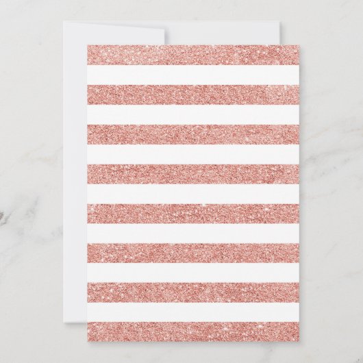 サプライズ20誕生日-バラ金ゴールドホワイトピンク 招待状 (裏面)