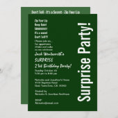 サプライズ21歳の誕モダン生日緑と白 招待状 (正面/裏面)