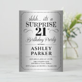 サプライズ21歳の誕生日パーティー – シルバー 招待状 (スタンド正面)
