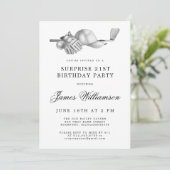 サプライズ21th誕生日パーティーゴルフテーマ 招待状 (スタンド正面)