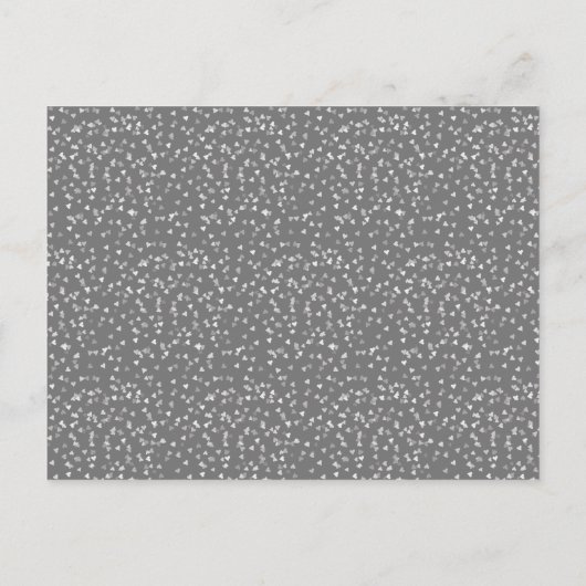 サプライズ25周年結婚記念日シルバーハート ポストカード (裏面)