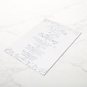 サプライズ25周年結婚記念日パーティー シルバー 箔招待状 (回転した状態)