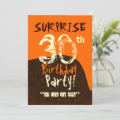 サプライズ30歳グランジの絵を描バースディップC732AB 招待状 (スタンド正面)