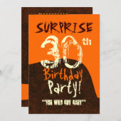サプライズ30歳グランジの絵を描バースディップC732AB 招待状 (正面/裏面)