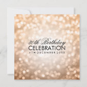 サプライズ30歳誕生日パーティー銅グリッター灯 招待状 (裏面)