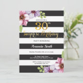 サプライズ30歳誕生日招待状女性フローラ 招待状 (スタンド正面)