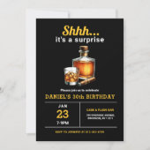 サプライズ30thウィスキーシガーバーボンバースデーパーティー 招待状 (正面)