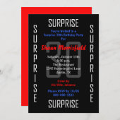 サプライズ30th誕生日パーティの招待状30 招待状 (正面/裏面)