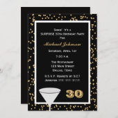 サプライズ30th誕生日パーティの招待状 招待状 (正面/裏面)