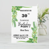 サプライズ30th誕生日パーティの招待状 招待状 (スタンド正面)