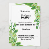 サプライズ30th誕生日パーティの招待状 招待状 (正面/裏面)