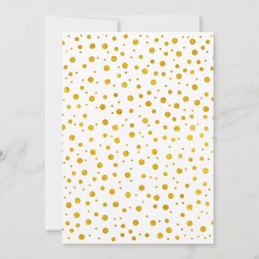 サプライズ35周年結婚記念日 - ゴールド&ホワイト 招待状 (裏面)