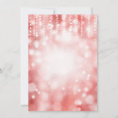 サプライズ40歳誕生日招待状レッドグリッター 招待状 (裏面)