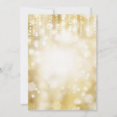 サプライズ40歳誕生日招待状金ゴールドグリッター 招待状 (裏面)