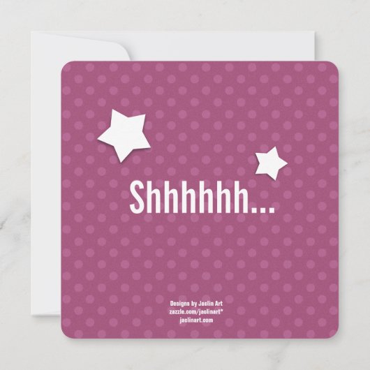 サプライズ40歳誕生日濃いピンク水玉模様V04D 招待状 (裏面)