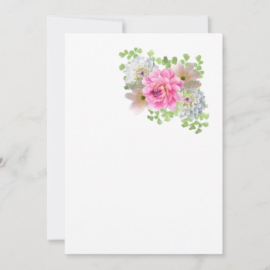 サプライズ40thピンク金ゴールド誕生日ディナー 招待状 (裏面)